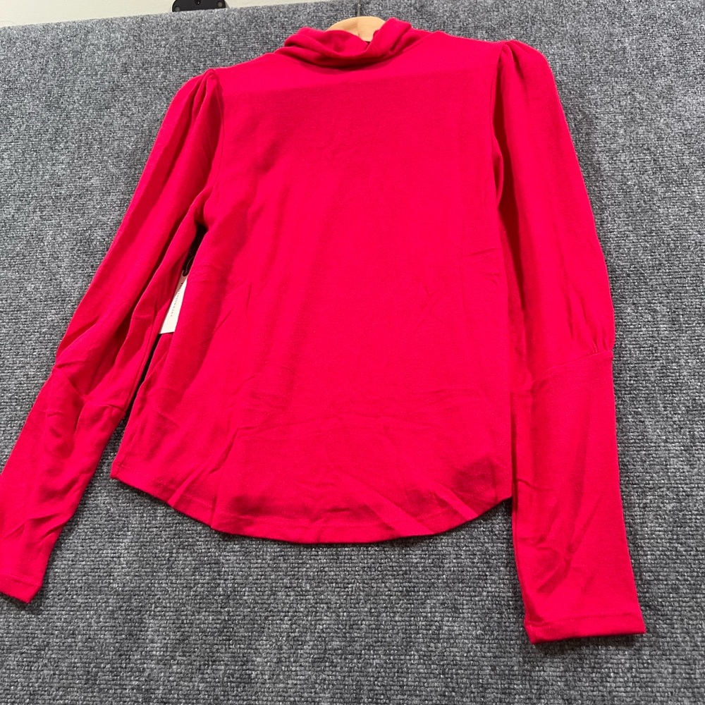 Anthropologie Vibrant pink Cowl Neck Sweater size s - Picture 5 of 11